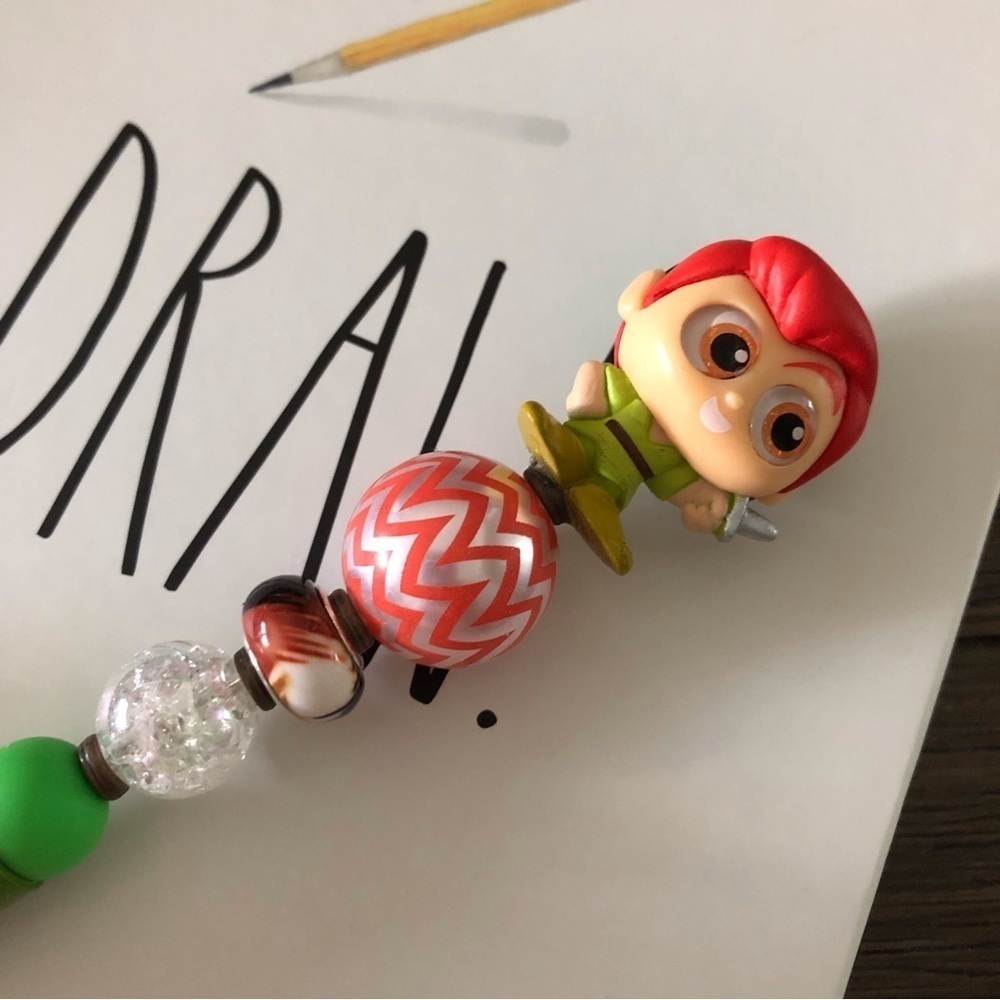 Disney Doorables: Peter Pan: Peter Pan handmade beaded pens